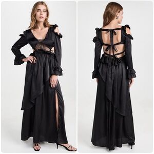 FREE PEOPLE X ALLINA LIU VALKYRIE DRESS SIZE LARGE ONYX